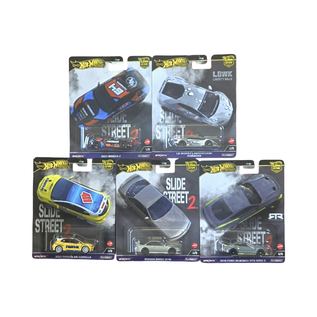 Hot Wheels Premium Car Culture Slide Street LBWK 2025  Set of 5
