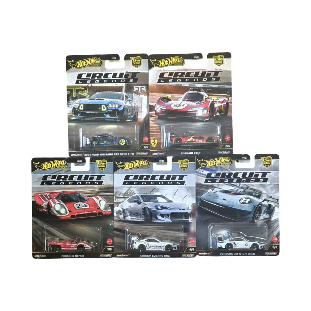 Hot Wheels Car Culture Circuit Legends 2025 Premium Set of 5