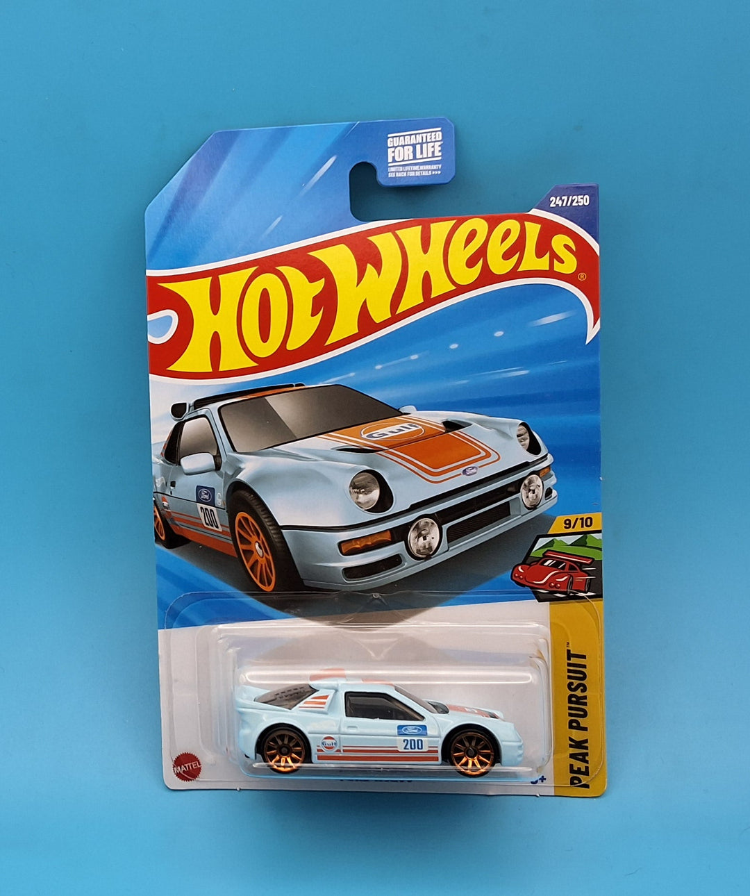 Hot Wheels 2025 " Ford RS200 " Peak Pursuit 9/10 JBB49