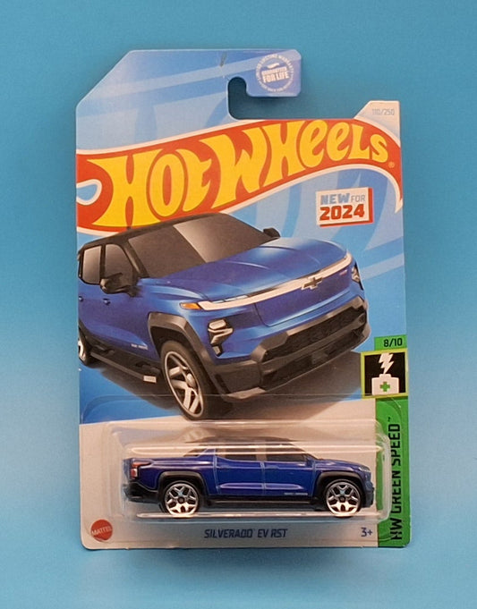 Hot Wheels 2024 " Silverado EV RST " Green Speed  8/10 HRY63 110/250