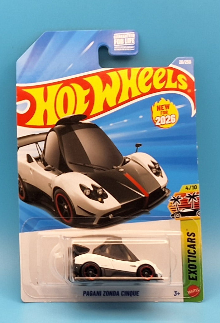 Hot Wheels 2026 " Pagani Zonda Cinque " Exoticars 4/10 JJH34 26/250