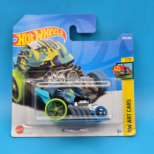 Hot Wheels " Head Gasket " HW Art Cars 7 of 10 184/250 HCX65 Short Card