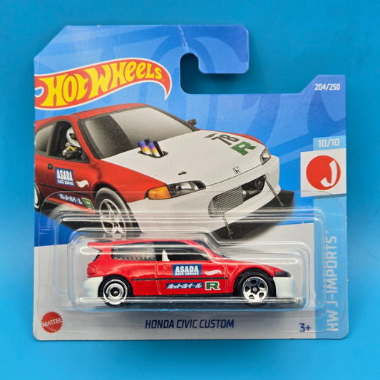 Hot Wheels " Honda Civic Custom " HW J-Imports 10 of 10 204/250 HCX78 Short Card