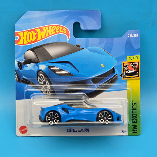 Hot Wheels " LotusEmira " HW Exotics 10 of 10 247/250 HCT00 Short Card