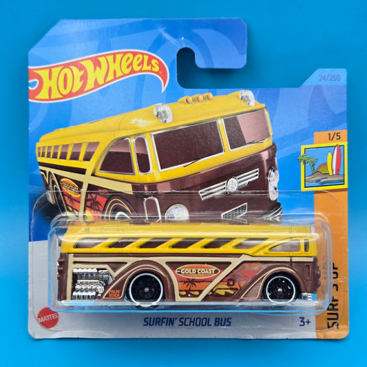 Hot Wheels " Surfin' School Bus " Surfs Up 1 of 5 24/250 HKJ32 Short Card