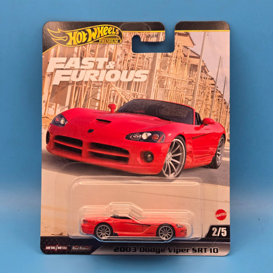 HW Premium " 2003 Dodge Viper SRT 10 " 2025 Fast & Furious 2 of 5