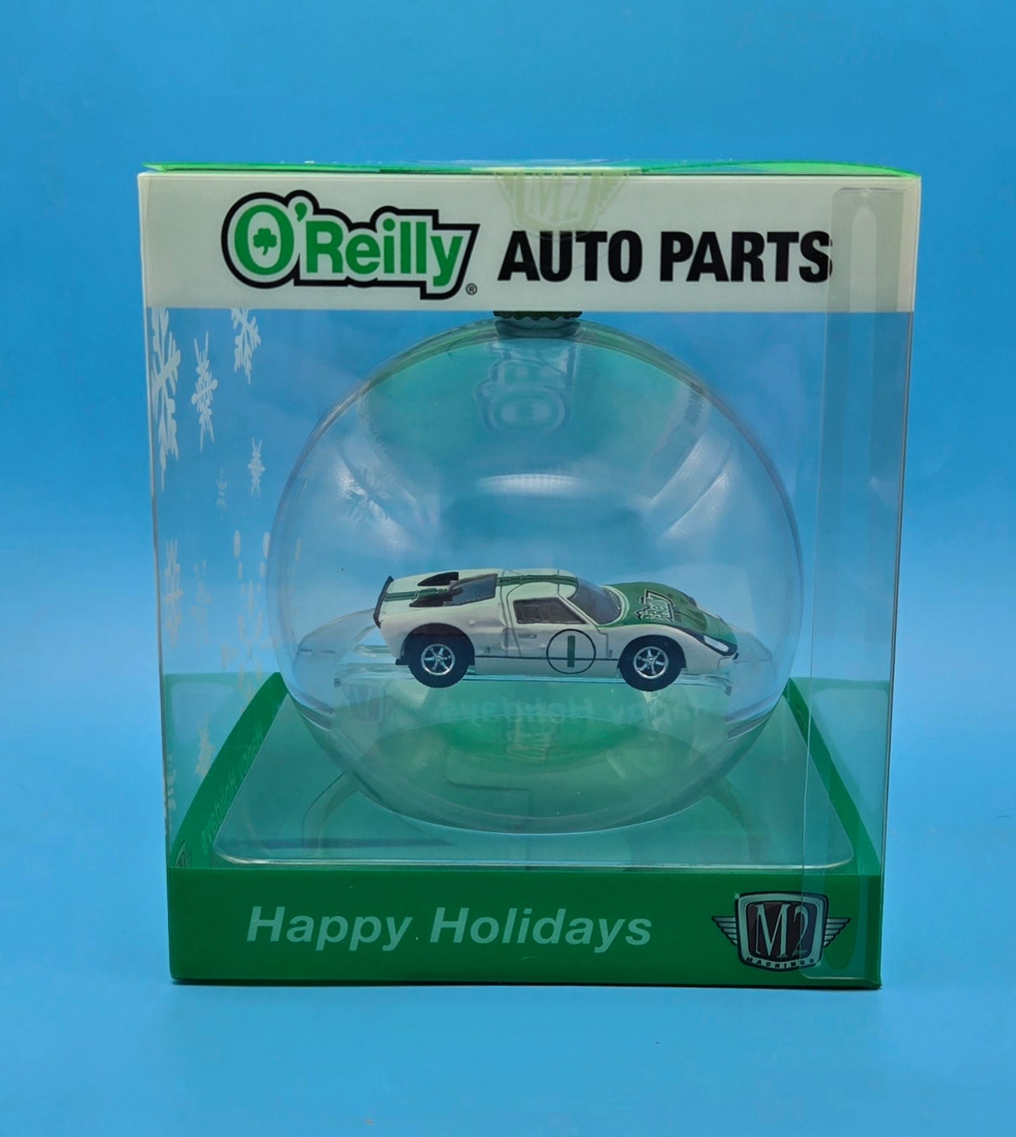 M2 O'Reilly Auto Parts 2025 Exclusive Christmas Ornament 1966 Ford Gt-40