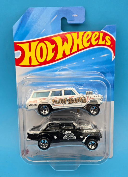 Hot Wheels Twin Pack 2025 " '64 Nova Wagon / '55 Chevy Bel-Air Gasser " JBK04-JA10
