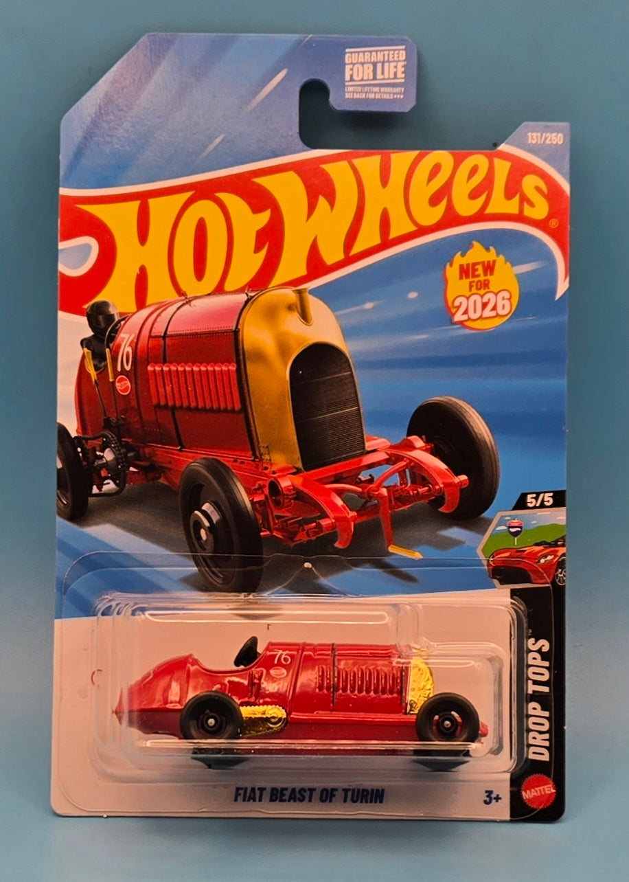 Hot Wheels " Fiat Beast of Turin " Drop Tops 5/5 JJH48 "New for 2026"