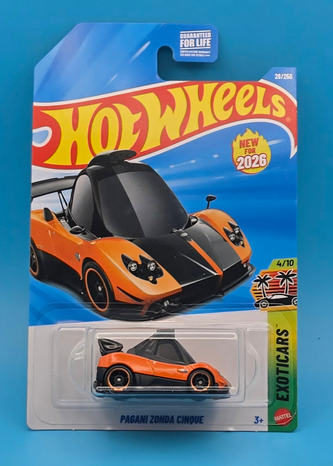 Hot Wheels " Pagani Zonda Cinque " Exoticars 4/10 JJK75 New for 2026