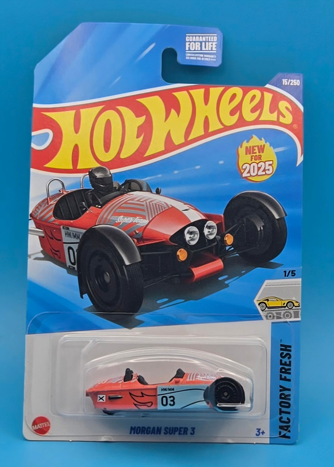 Hot Wheels " Morgan Super 3 " Factory Fresh 1/5 HYX48