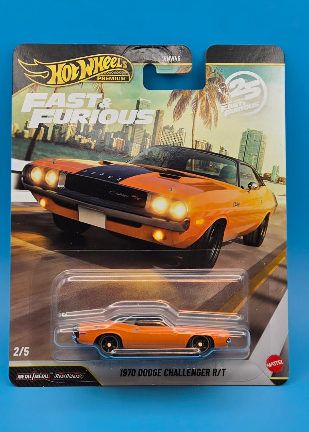 Hot Wheels Premium " 1970 Dodge Challenger R/T " Fast &amp; Furious 2/5 JHW64