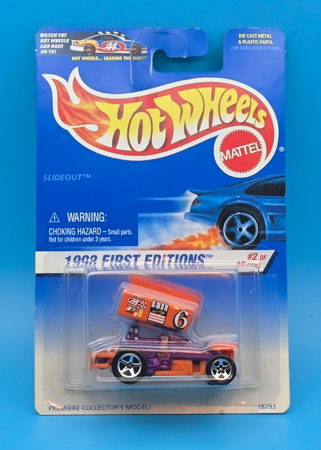 Hot Wheels " Slideout " 1998 First Editions 2/48 18293 Error Card