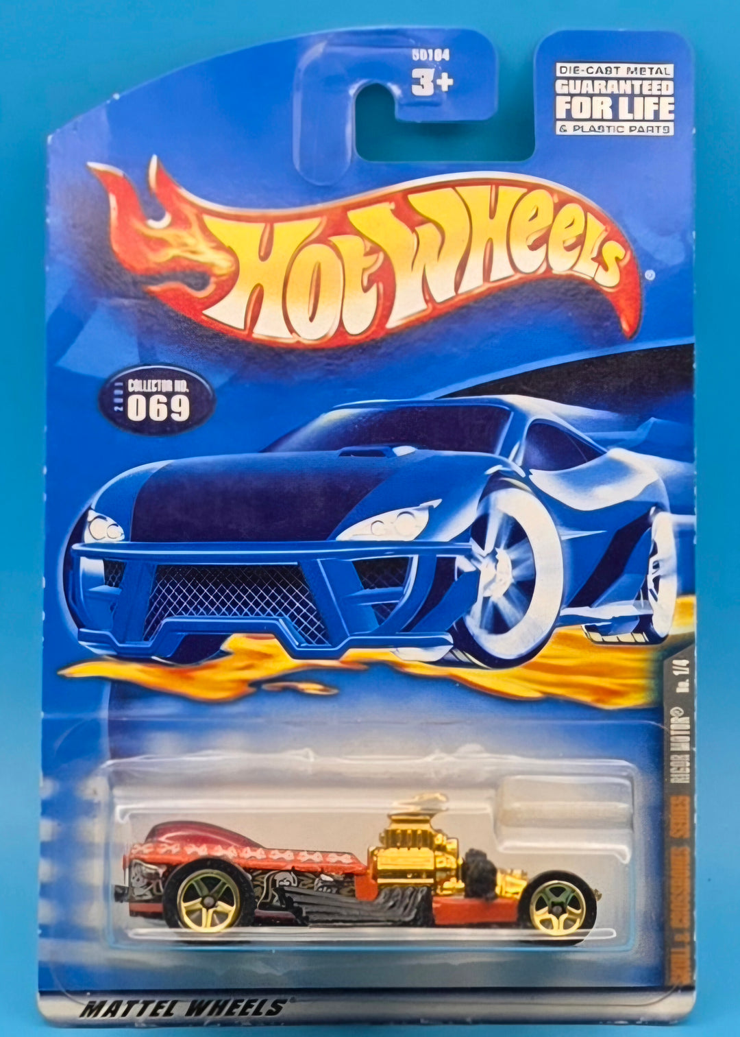 Hot Wheels " Rigor Motor " 2001 Skull and Crossbones 1/4 50104