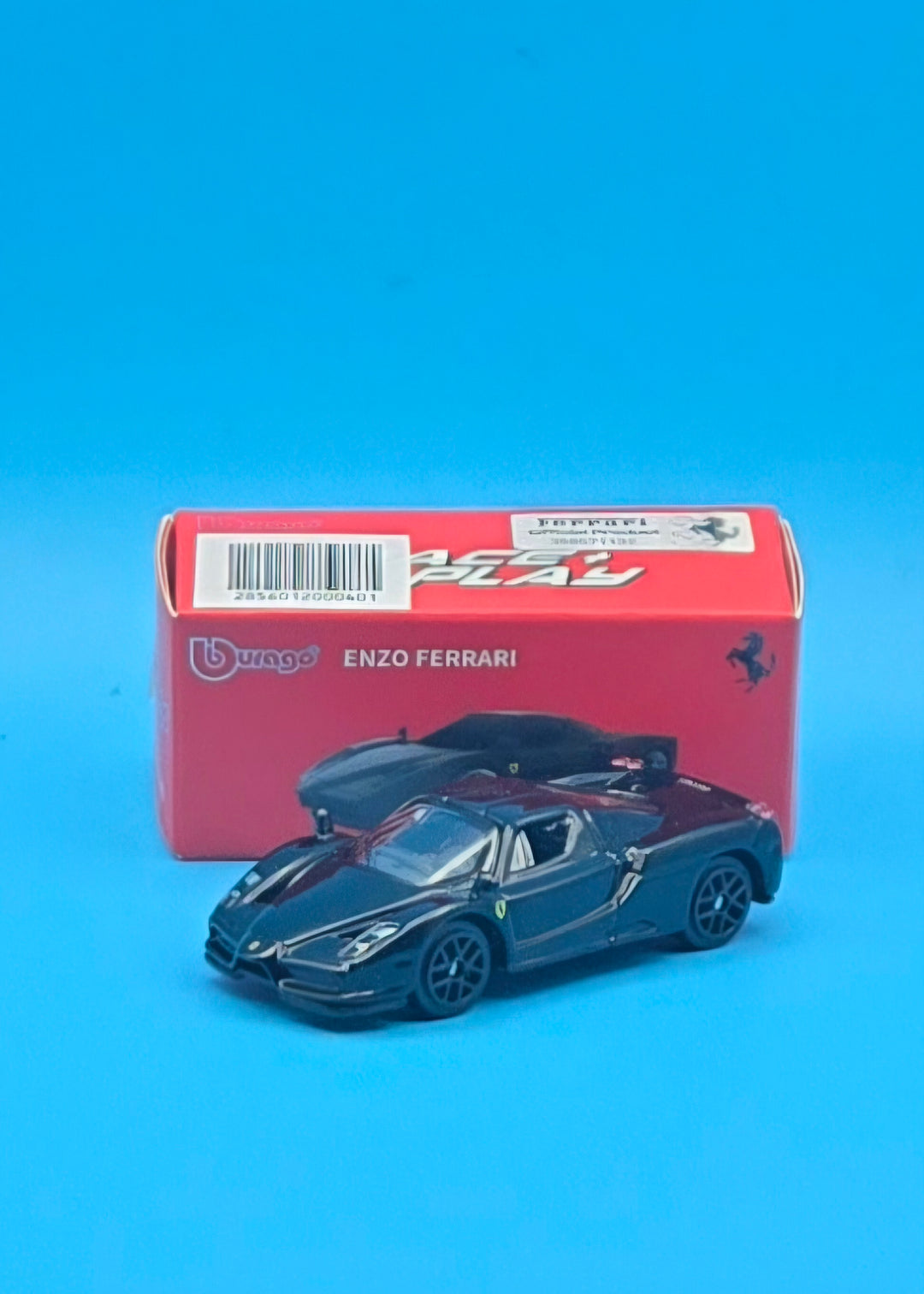 Burago 1:64 Ferrari Enzo Black Race &amp; Play Diecast Metal Model Car