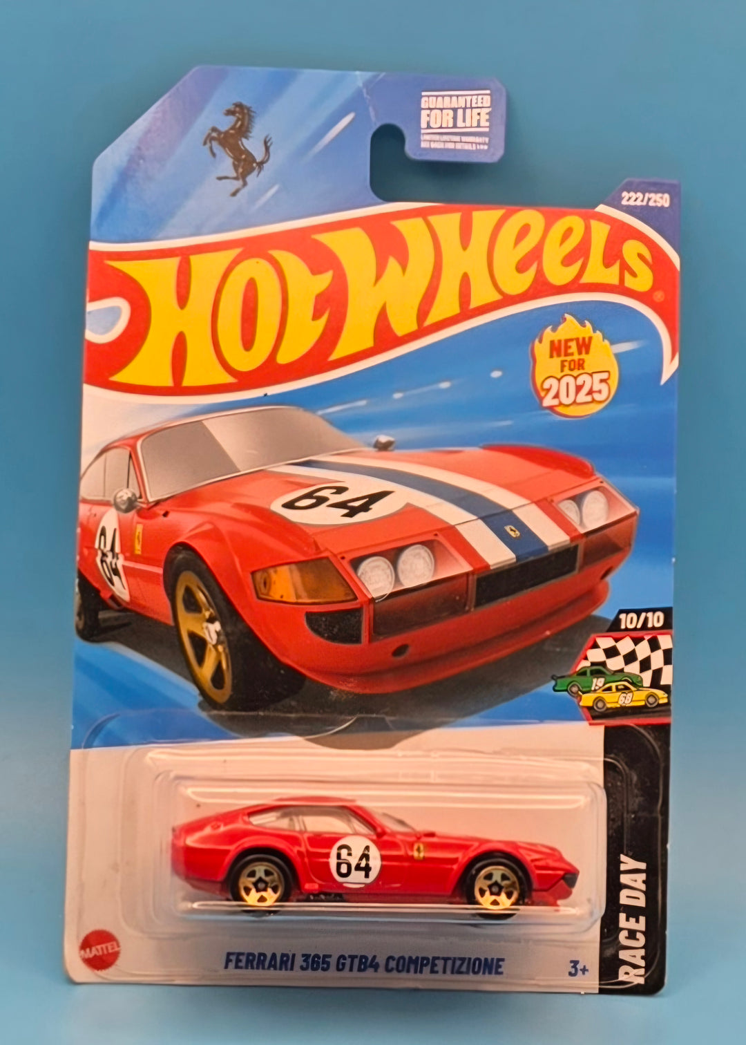 Hot Wheels " Ferrari 365 GTB4 Competizone " Race Day 10/10 HYW48