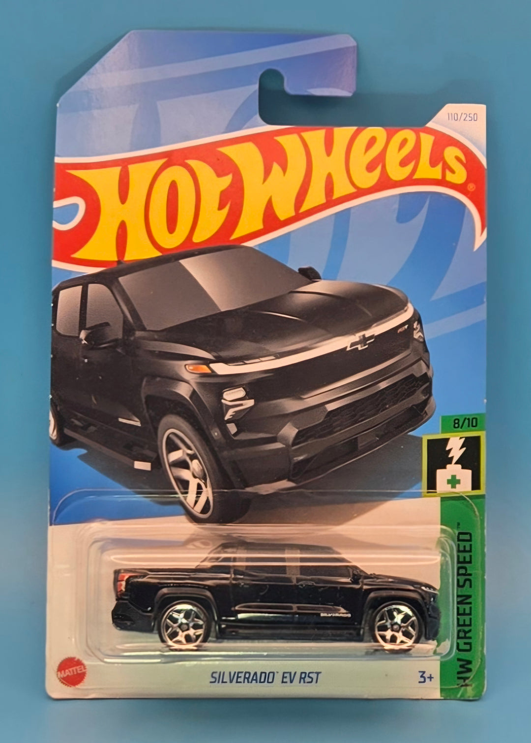 Hot Wheels " Silverado EV RST " HW Green Speed 8/10 HTD57