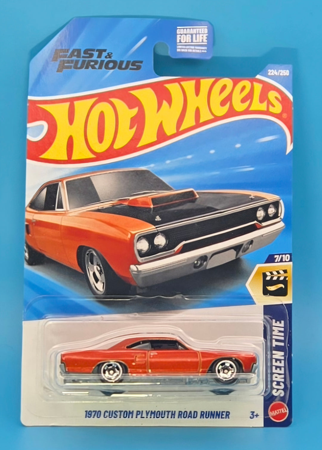 Hot Wheels " 1970 Custom Plymouth Roadrunner " Screen-Time 7/10 JJK52