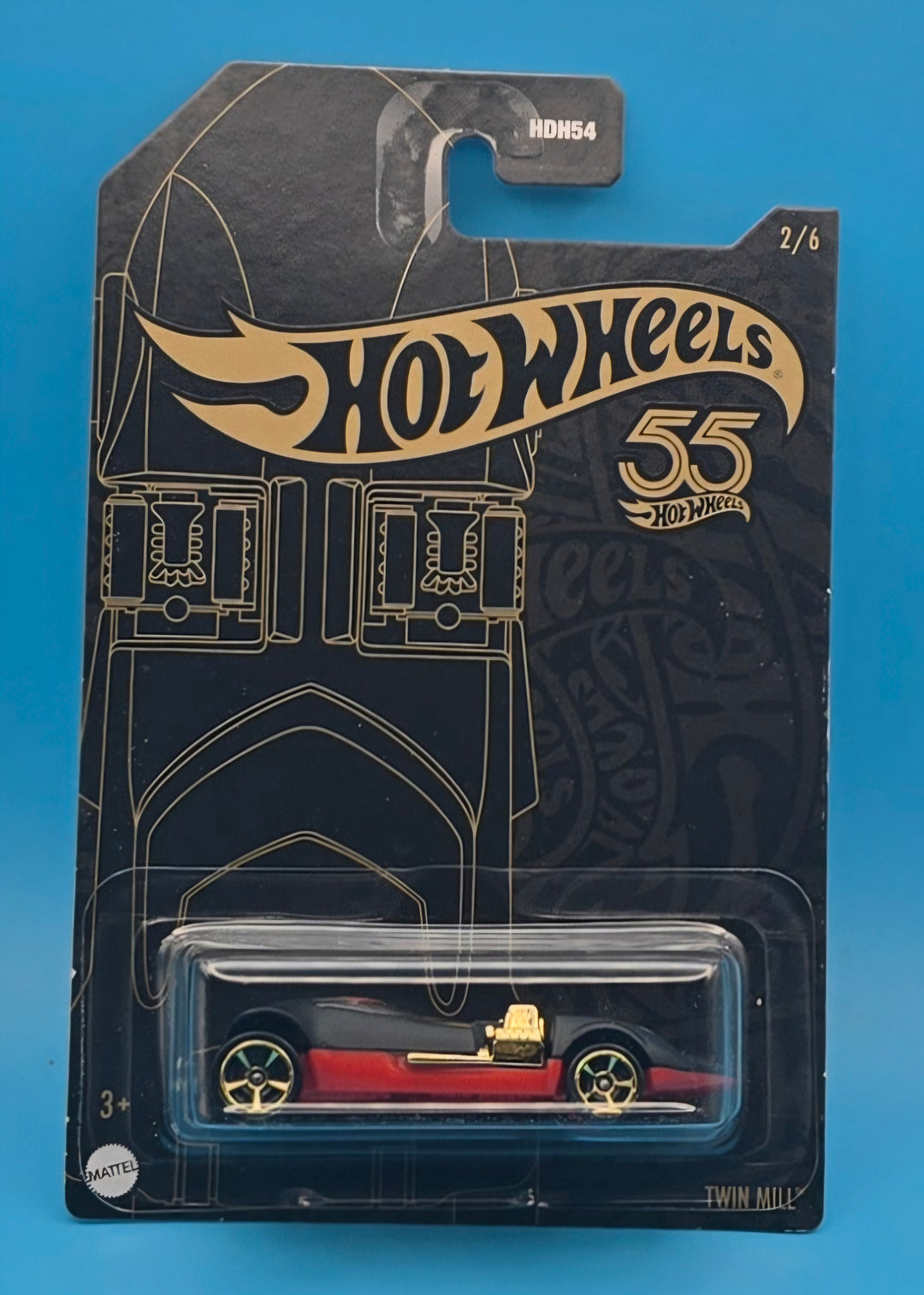 Hot Wheels " Twin Mill " 55th Anniversary Black and Yellow 2/6 2023 HLK04