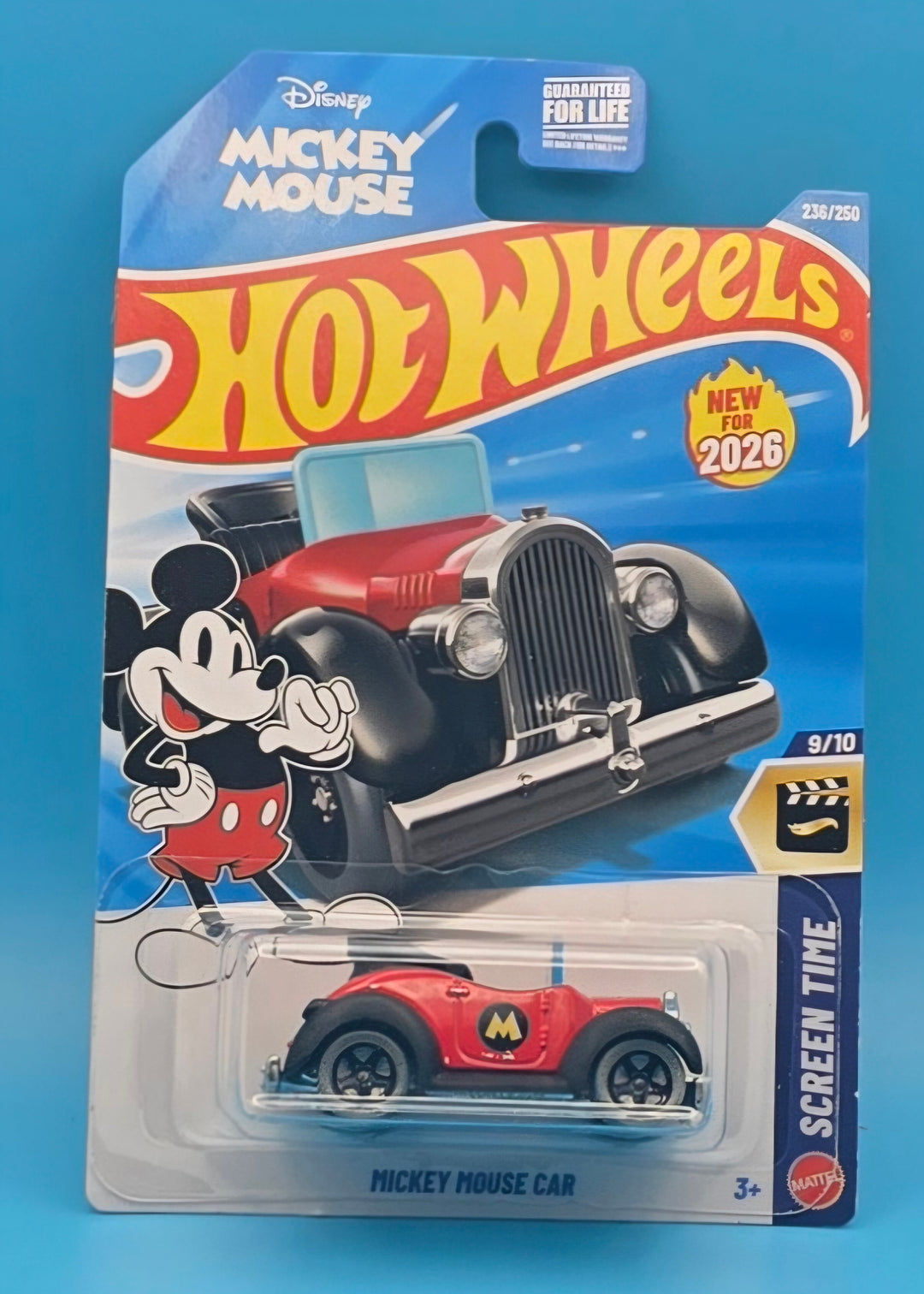 Hot Wheels " Mickey Mouse Car " Screen Time 9/10 JJH74 New for 2026